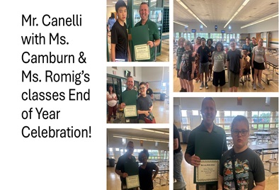  Mr. Canelli with Ms. Camburn & Ms. Romig’s classes